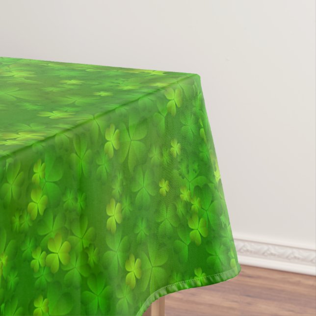Green Spring Clover St. Patrick's Day Tablecloth (In Situ)