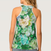 Green Spring Florals by Cindy Bendel Tank Top (Back)