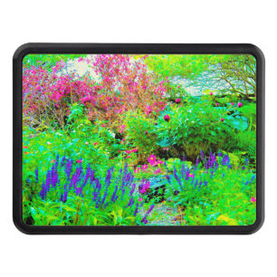 Green Spring Garden Landscape with Peonies Hitch Cover