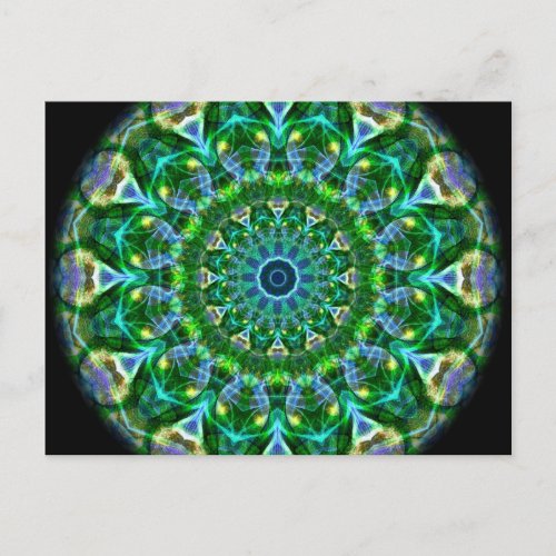 Green Spring Kaleidoscope Postcard