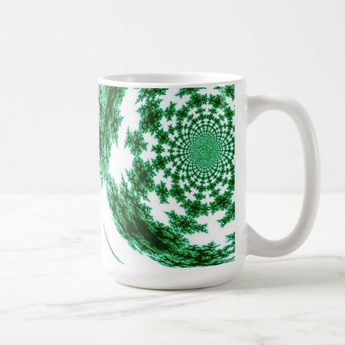 Green Spun Thread Coffee Mug