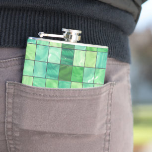 Green Square Design Flask
