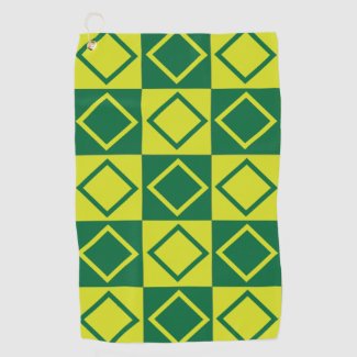Green Square Diamond Geometric Decorative