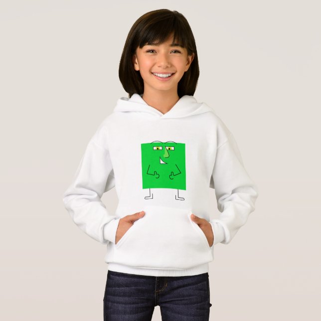 Green Square Guy Hoodie (Front Full)