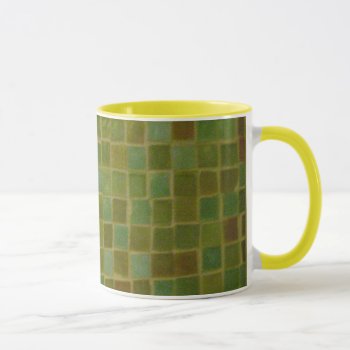 Green Squares Coffee Mug by DonnaGrayson at Zazzle