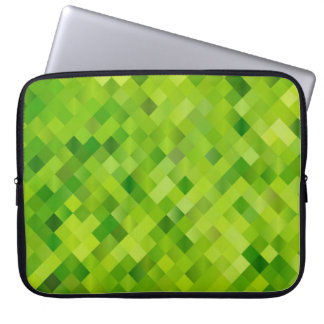 Green squares laptop sleeve