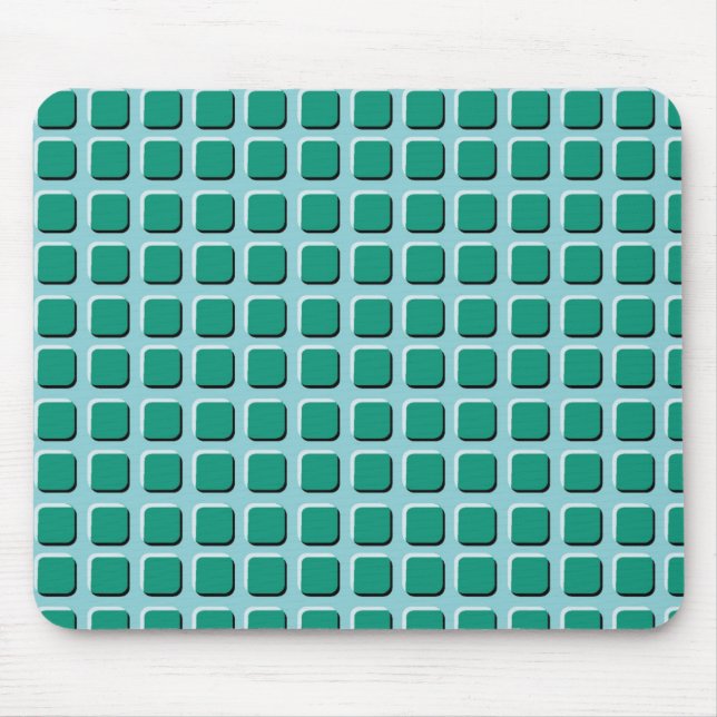 Green Squares Mouse Pad (Front)