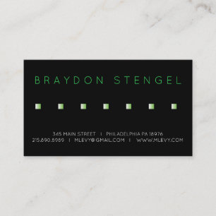 GREEN SQUARES Professional Business Card