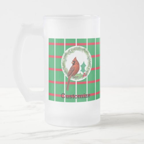 Green Squares With Red  White Lines Mug