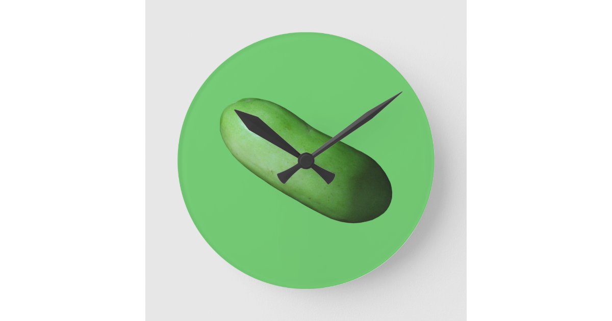 Green Squash (Winter Melon) Round Clock | Zazzle