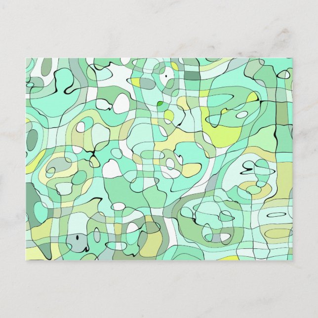 Green squiggles postcard (Front)