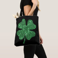 Green St.Patrick’s Day Faux Sequins Sparkly Clover
