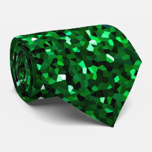 Green St Patrick's Day Birthday Wedding Glitter Neck Tie