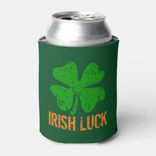 Green St Patricks Day can cooler  Personalizable