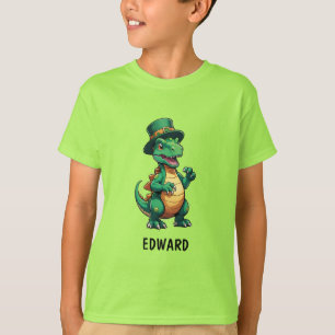 Green St Patrick's day dinosaur T-Shirt
