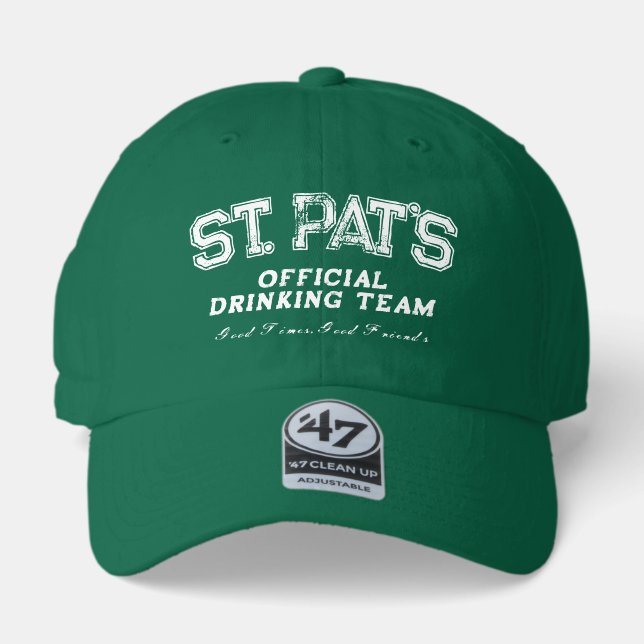 Green St Patrick's Day drinking team hat (Front)