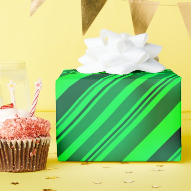 Green St Patrick's Day Irish Party Neon Gradient Wrapping Paper (Birthday Party)