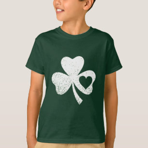 Green St Patricks Day Irish Patty's Heart Shamrock T-Shirt