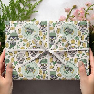Green St Patrick's Day Irish Sugar Skull Custom