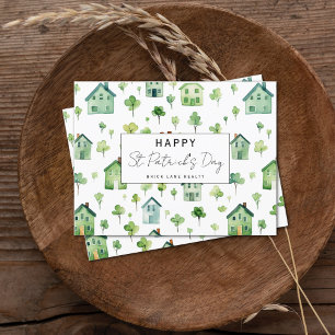 Green St. Patrick's Day Real Estate Farming Holiday Postcard
