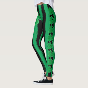 Green St Patrick's Day   Shamrocks Irish Clovers Leggings