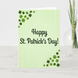Green St Patricks Kraft Paper Look Card