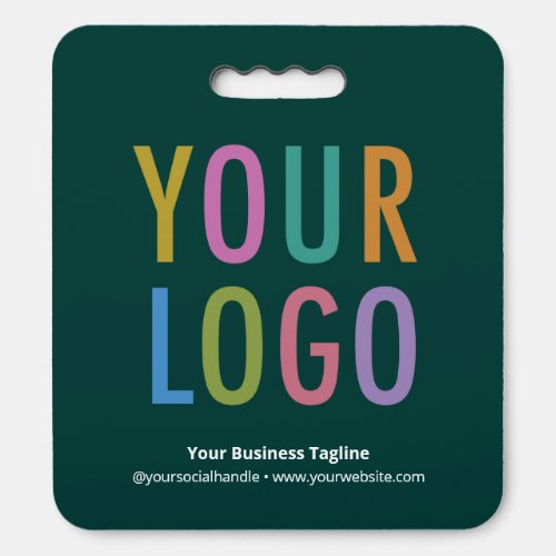 Green Stadium Seat Cushion Custom Business Logo