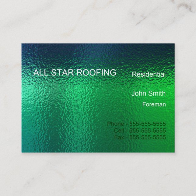 Green Stained Glass Business Card Template Generic (Front)