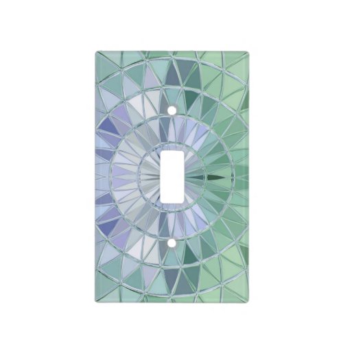 Green Stained Glass Window Light Switch Cover