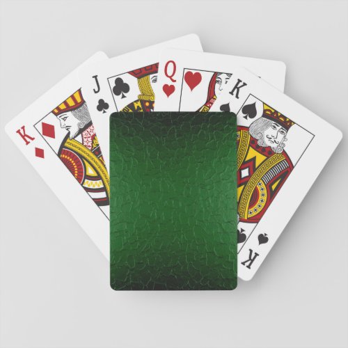 Green Stainless Shiny Metallic Playing Cards