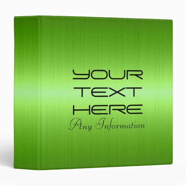 Green Stainless Steel Metal Binder (Front/Spine)