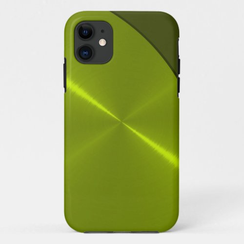 Green Stainless Steel Metallic iPhone 11 Case