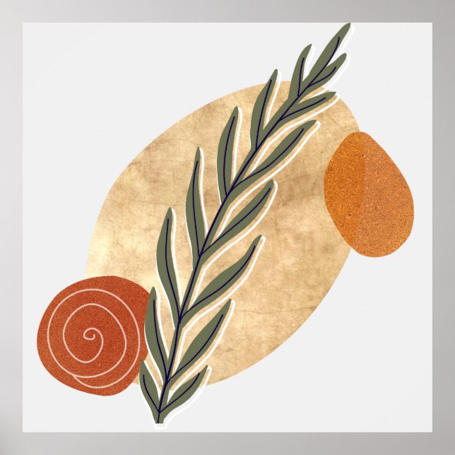 Green Stalk Boho Poster (Front)