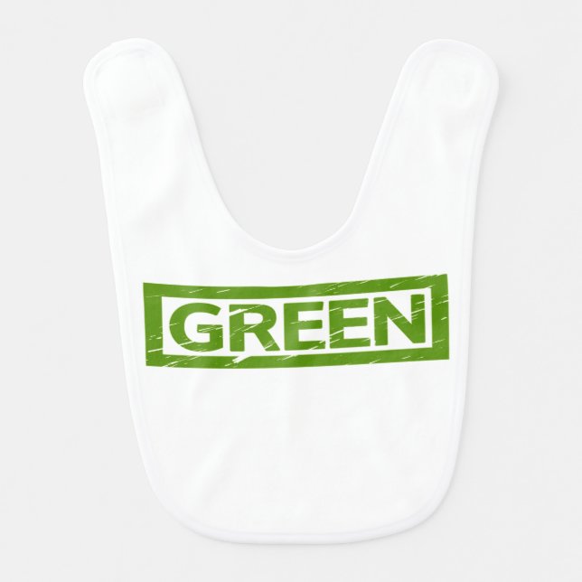 Green Stamp Baby Bib (Front)