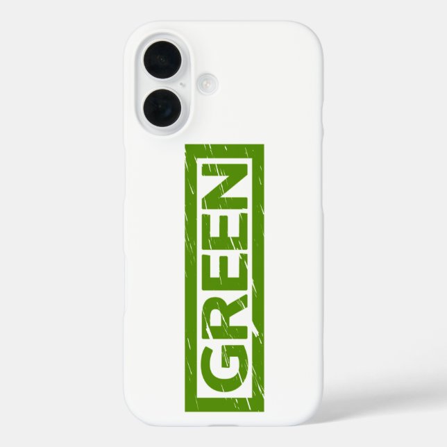 Green Stamp Case-Mate iPhone Case (Back)