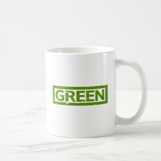 Green Stamp Coffee Mug (Right)