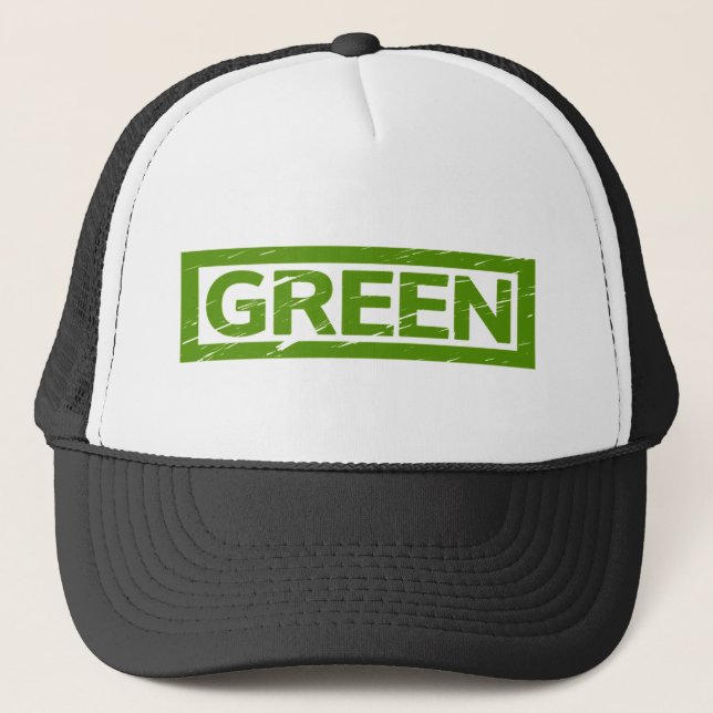 Green Stamp Trucker Hat (Front)