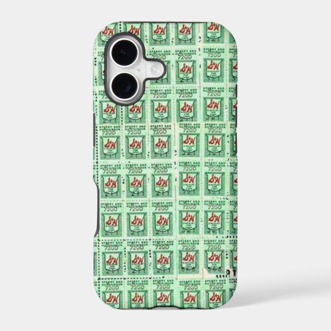 Green Stamps Iphone Case (Back)