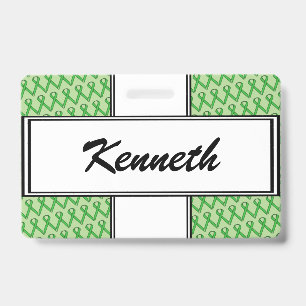 Green Standard Ribbon by Kenneth Yoncich Badge