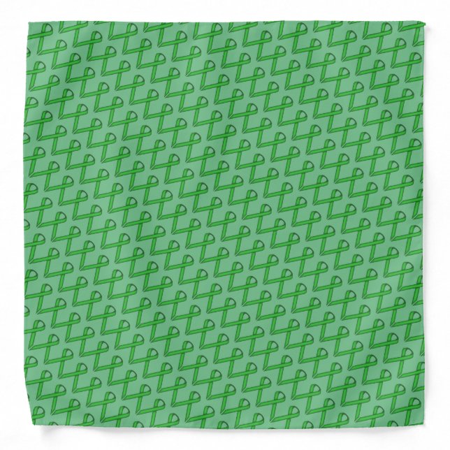 Green Standard Ribbon by Kenneth Yoncich Bandana (Front)