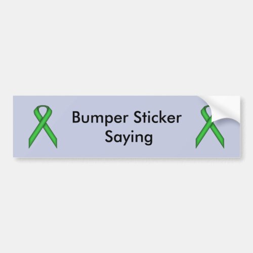 Green Standard Ribbon by Kenneth Yoncich Bumper Sticker