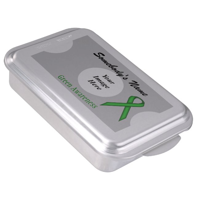 Green Standard Ribbon by Kenneth Yoncich Cake Pan (Side)