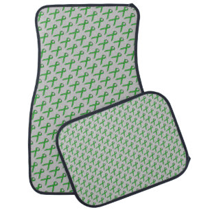 Green Standard Ribbon by Kenneth Yoncich Car Mat