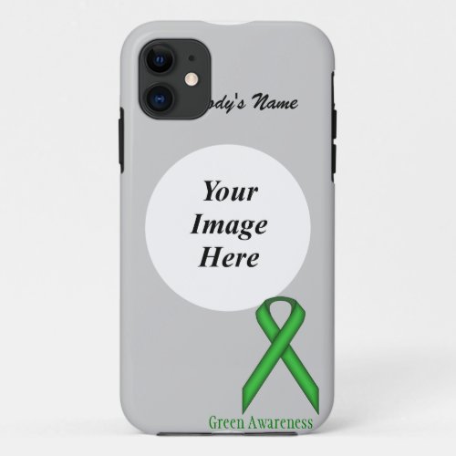 Green Standard Ribbon by Kenneth Yoncich iPhone 11 Case