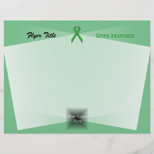 Green Standard Ribbon by Kenneth Yoncich Flyer (Front)