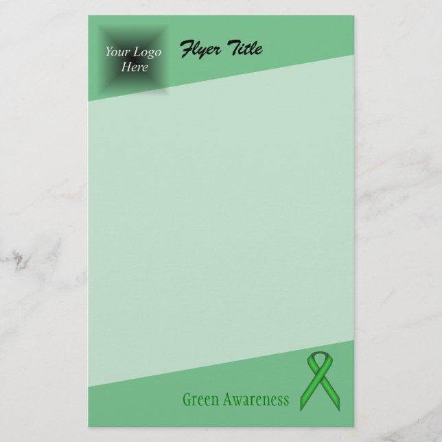 Green Standard Ribbon by Kenneth Yoncich Flyer (Front)