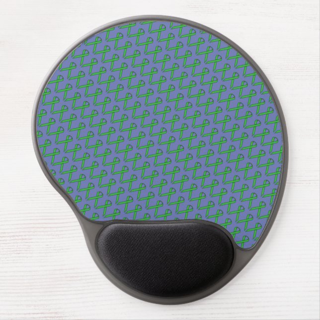 Green Standard Ribbon by Kenneth Yoncich Gel Mouse Pad (Front)