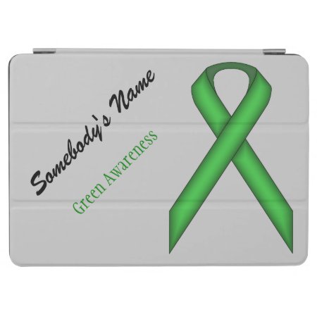 Green Standard Ribbon By Kenneth Yoncich Ipad Air Cover