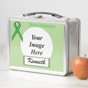 Green Standard Ribbon by Kenneth Yoncich Metal Lunch Box