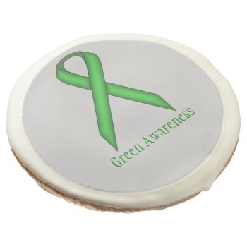 Green Standard Ribbon By Kenneth Yoncich Sugar Cookie by KennethYoncich at Zazzle